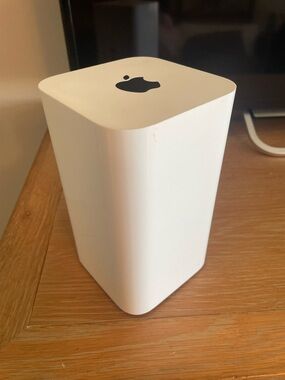Apple White Wireless Router with Apple Logo